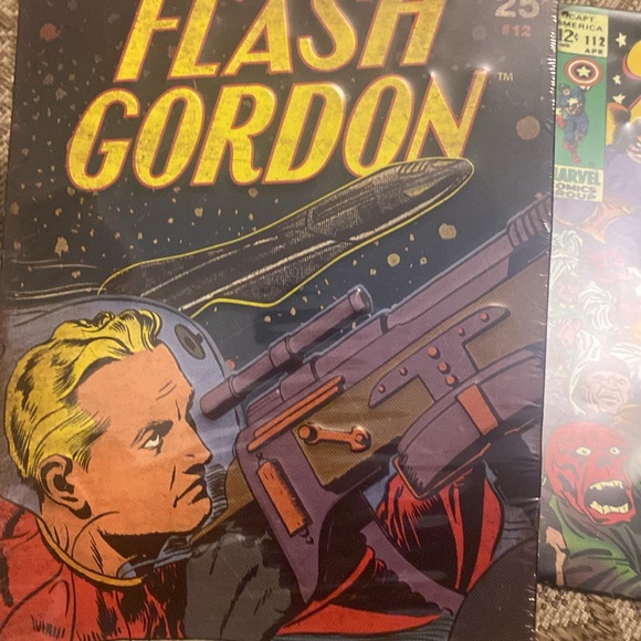 Marvel Captain America & Flash Gordon embossed Tin Metal SIGNS comic book - Picture 2 of 16